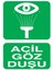 Acil Göz Duşu İş Güvenliği Yapışkanlı Sticker 35X50 cm 1