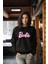 Barbie Baskılı Tarz Kadın Bisiklet Yaka Sweatshirt 2