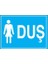 Bayan Kadın Duş İş Güvenliği Yapışkanlı Sticker 25X35 cm 1