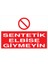 Sentetik Elbise Giymeyin İş Güvenliği Yapışkanlı Sticker 35X50 cm 1