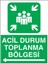 Acil Toplanma Bölgesi Sol Ok Yapışkanlı Sticker 50X65 cm 1