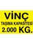 Vinç Taşıma Kapasitesi 2000 kg İş Güvenliği Yapışkanlı Sticker 25X35 cm 1