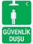 Güvenlik Duşu İş Güvenliği Yapışkanlı Sticker 50X65 cm 1