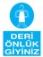Deri Önlük Giyiniz İş Güvenliği Yapışkanlı Sticker 50X65 cm 1