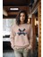 Premium Snowboar Dünyası Baskılı Tarz Kadın Bisiklet Yaka Sweatshirt 1