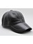 Siyah Deri Beyzbol Cap Erkek Şapka Unisex Model cp228 2