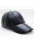 Siyah Deri Beyzbol Cap Erkek Şapka Unisex Model cp228 5