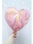 Mor Mermer Kalp Folyo Balon Retro Balon Kalp Şekilli 18INÇ 45CM 1