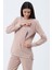 Hamile Emzirme Detaylı Üç Iplik Eşofman Takımı Bej 3