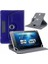 Technopc Ultrapad UP10.SI36LA Uyumlu 10.1" Dönerli Standlı Deri Tablet Kılıfı - Lacivert 1