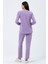 Hamile Emzirme Detaylı Üç Iplik Eşofman Takımı Lila 5