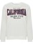 Baskılı Düz Renk Sweatshirt -Beyaz 1