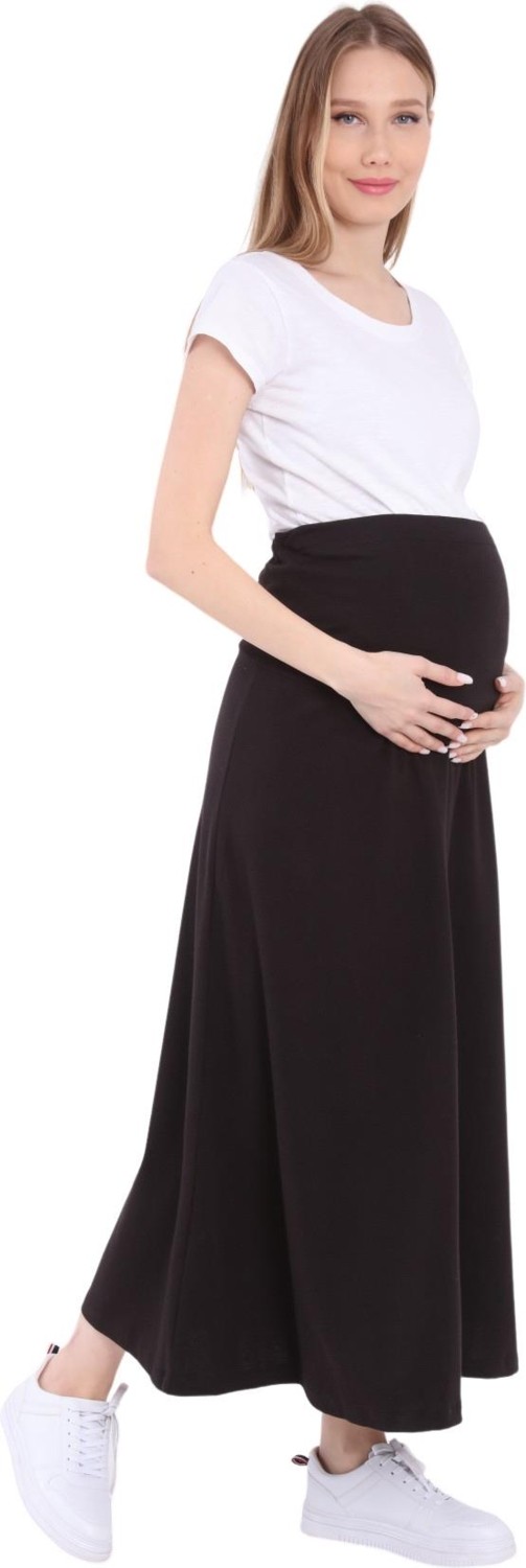 Luvmabelly MYRA9030 Beli Ayarlanabilir Hamile Etek -Siyah