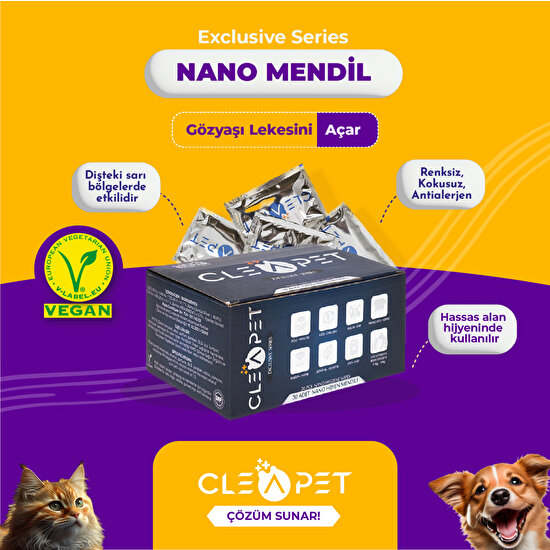 Cleapet Exclusıve Seri Nano 30'lu Mendil
