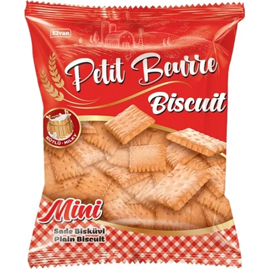 Elvan Petit Beurre Sade Bisküvi 175 Gr. (1 Paket)