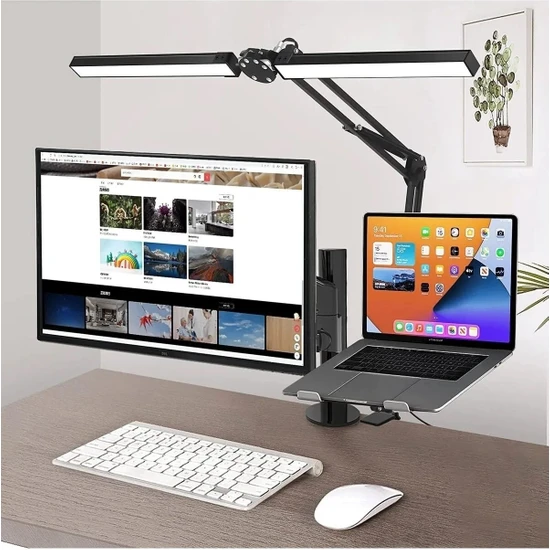 Enshall Masa Tutuculu Çift LED 360 Oynar Başlık LED Işık Gece Lambası
