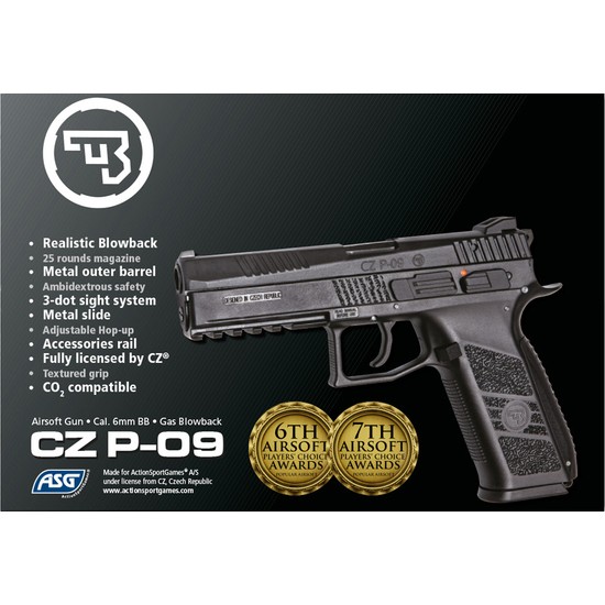 Asg Cz P09 SiyahÇöl Blowback Airsoft Tabanca Fiyatı