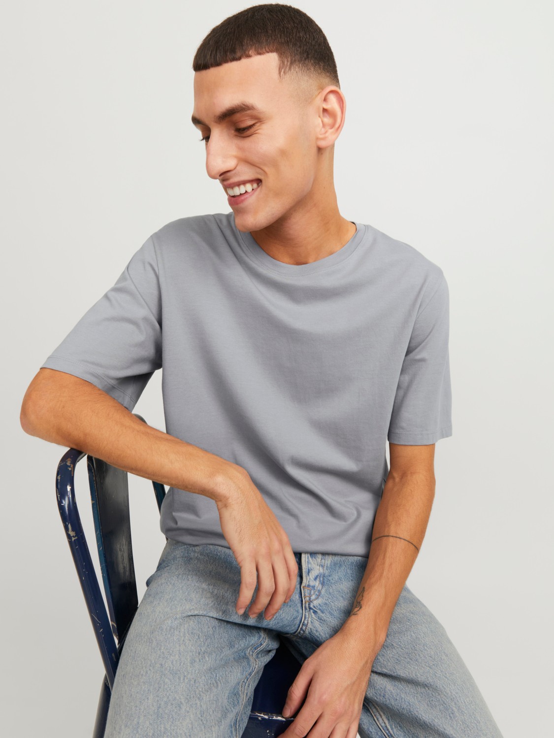 Jack & Jones Jjeorganic Basic Tee Ss O-Neck Noos Erkek T-Shirt görsel 4