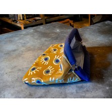 Sepetciliz Nazar Göz Desenli Gizli Burslu Klipsli Tasarım Clutch Çanta , Tasarım El Çantası