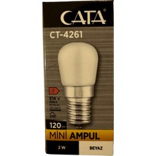 Cata CT-4261 2W 6500K (Beyaz Işık) E14 Duylu Mini LED Ampul