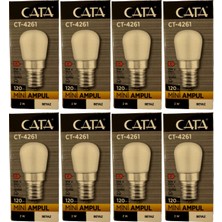 Cata CT-4261 2W 6500K (Beyaz Işık) E14 Duylu Mini LED Ampul (8 Adet)