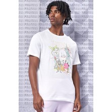 Nike Fantasy Graphic Unisex Tee White Ince Jarse Pamuk Unisex Tişört Beyaz