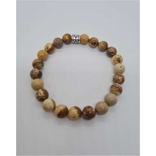 Bade Accessories 8 mm Odun Jasper Doğaltaş Bileklik