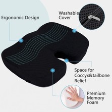 Luti Concept Visko Ortopedik Cocix Elastik Oturma Minderi Ofis Koltuk Oturma Yastığı Ergonomik Visco Simidi Yastığı Visko Oturma Minderi