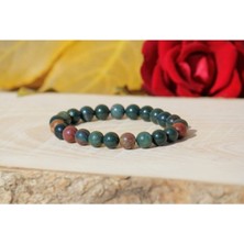 Bade Accessories 8 mm Kan Taşı Doğaltaş Bileklik