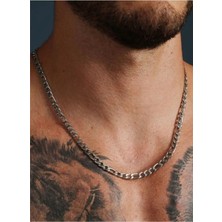 Osmanlı Gümüş 6mm Figaro Model 925 Ayar Gümüş Erkek Kolye Zincir Modelleri