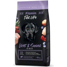 Fitmin For Life Light & Senior Yaşlı ve Kilolu Yetişkin Köpek Maması 12 kg