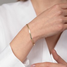 Hom Silver Jewelry 925 Ayar Gümüş Kişiye Özel Isim/tarih Yazılabilen Italyan Bileklik HSJ0083