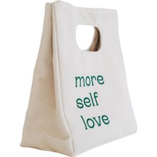 Milky Way Design % 100 Pamuk Mini Kanvas " More Self Love " Bez Çanta / Tote Bag