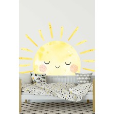 Sticker Ekspres Sevimli Uykucu Güneş Çocuk Odası Duvar Sticker Seti
