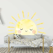 Sticker Ekspres Sevimli Uykucu Güneş Çocuk Odası Duvar Sticker Seti