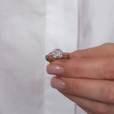 Hom Silver Jewelry 925 Ayar Gümüş Baget Kadın Yüzük HSJ0089