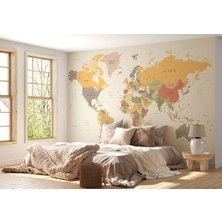 Harita Sepeti Detaylı Öğretici Ingilizce Dünya Haritası Duvar Kağıdı-1073