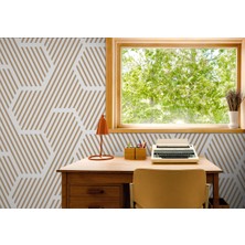 Harita Sepeti Pastel Renkli Geometrik Desenli Duvar Kağıdı-5790