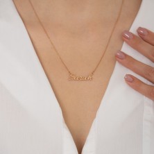 Hom Silver Jewelry 925 Ayar Gümüş Kişiye Özel Isimli Kadın Kolye HSJ0098