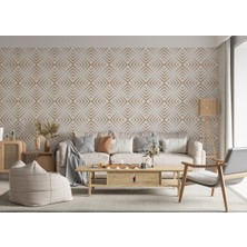 Harita Sepeti Pastel Renkli Geometrik Desenli Duvar Kağıdı-5792