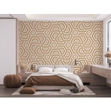 Harita Sepeti Pastel Renkli Geometrik Desenli Duvar Kağıdı-5786