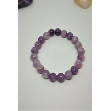 Bade Accessories 8 mm Lepidolit Doğaltaş Bileklik