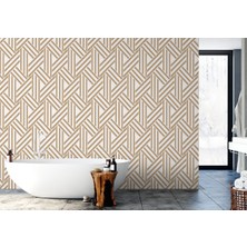 Harita Sepeti Pastel Renkli Geometrik Desenli Duvar Kağıdı-5785
