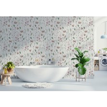 Harita Sepeti Çiçek ve Yaprak Desenli Iskandinav Tarzı Duvar Kağıdı-5554