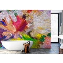 Harita Sepeti Soyut Sanatsal Yağlıboya Görünüm Dekoratif Duvar KAĞIDI-3565