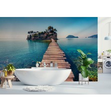 Harita Sepeti Zakinthos Adası Yunaniztan Dekoratif duvar KAĞIDI-3584