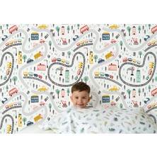 Harita Sepeti Erkek Çocuk Odası Duvar Kağıdı-5522