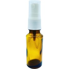 Şişe Dükkanı 20 ml Cam Amber Şişe Sprey Başlıklı 10 Adet