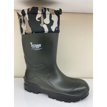 Techno Boots -30 Derece Soğuğa Dayanıklı 35 cm Kısa Boy Su Geçirmez Unisex O4 Çeliksiz Burunsuz Poliüretan Çizme