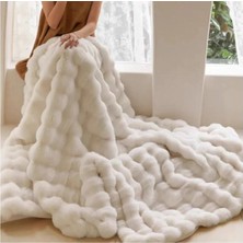 Sevara Dekor Peluş Koltuk Şalı Pofuduk Koltuk Örtüsü Bubble Koltuk Örtüsü 160 x 100 cm